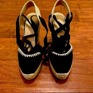 Zara Woman black & tan wedges